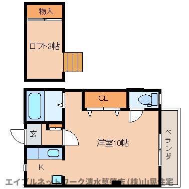 静岡市葵区瀬名川のマンションの間取り