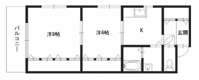 姫路市土山のアパートの間取り