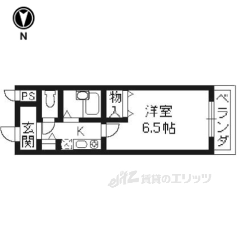 乙訓郡大山崎町字大山崎のマンションの間取り