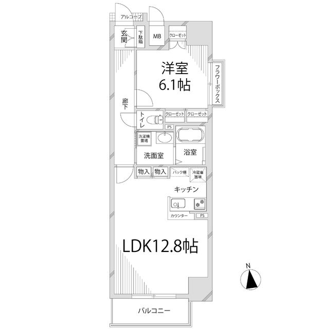 キャッスルコート博労町の間取り