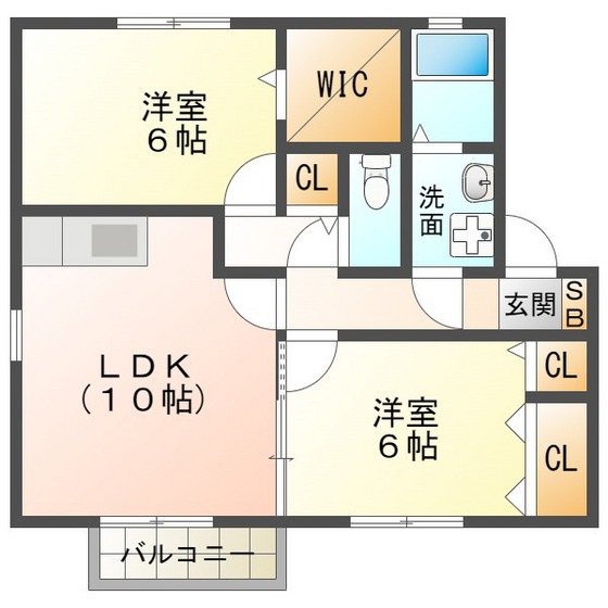 メープル　Ｂ棟の間取り