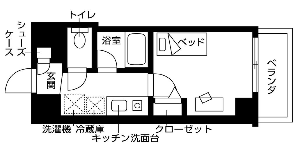 （仮称）東大阪市西上小阪学生レジデンスの間取り