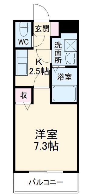 甲府市上石田のマンションの間取り