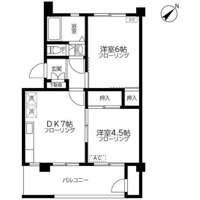 レイクハイム２の間取り