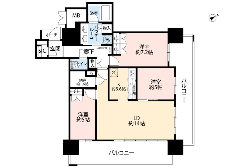 MJR熊本ザ・タワーの間取り