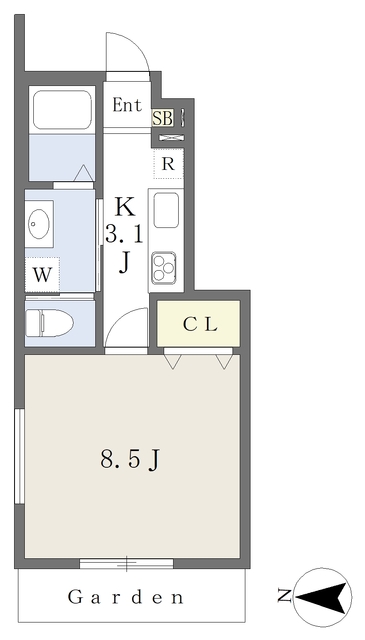 ＥＡＲＬ’Ｓ　ＣＯＵＲＴ木屋町の間取り