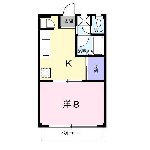 鹿沼市茂呂のアパートの間取り