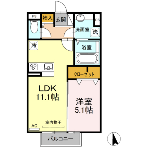 セジュール宮永の間取り