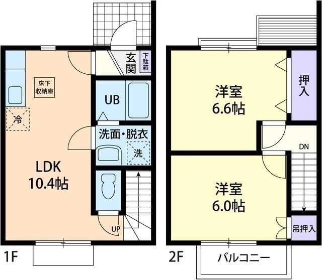 大里郡寄居町大字藤田のアパートの間取り