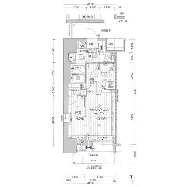 名古屋市東区葵のマンションの間取り