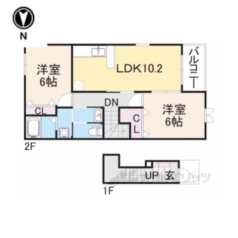 米原市宇賀野のアパートの間取り