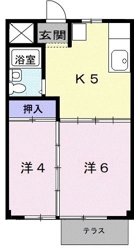 いなべ市北勢町麻生田のアパートの間取り