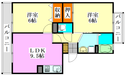 ハイカムールSTユアサの間取り