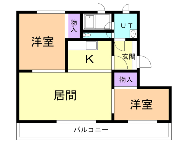 苫小牧市若草町のマンションの間取り