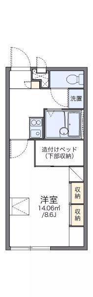 松山市南久米町のアパートの間取り