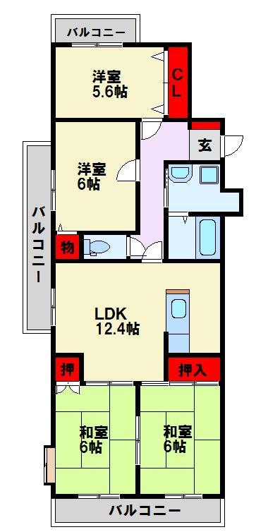 シャトレ諏訪町の間取り