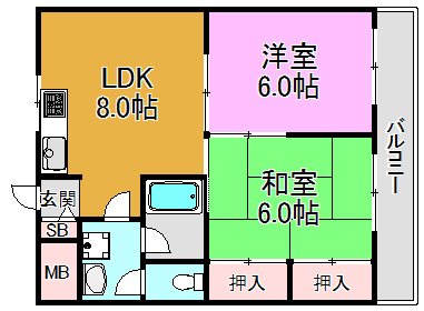 サンハイツ稲田の間取り