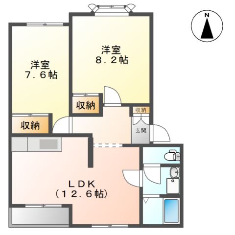 ノーブルハイツVIの間取り