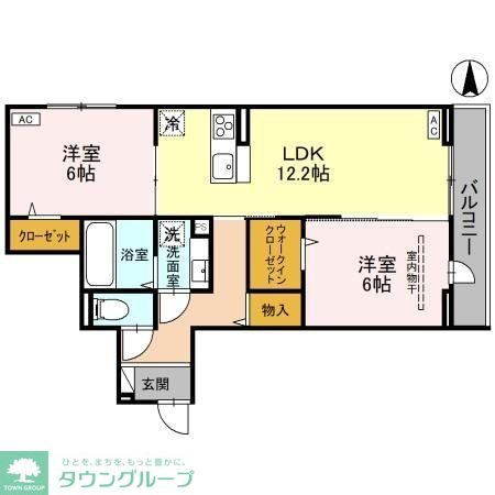 坂戸市南町のアパートの間取り