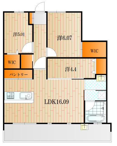 下関市長府外浦町のマンションの間取り