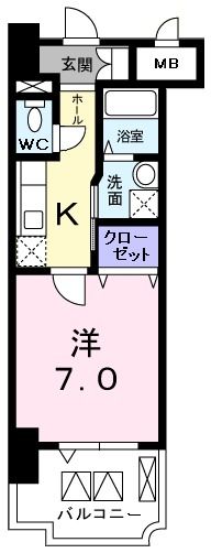 青梅市河辺町のマンションの間取り