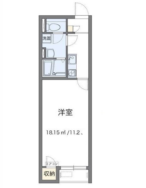 瀬戸内市長船町長船のアパートの間取り