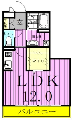 八潮市大字南川崎のアパートの間取り