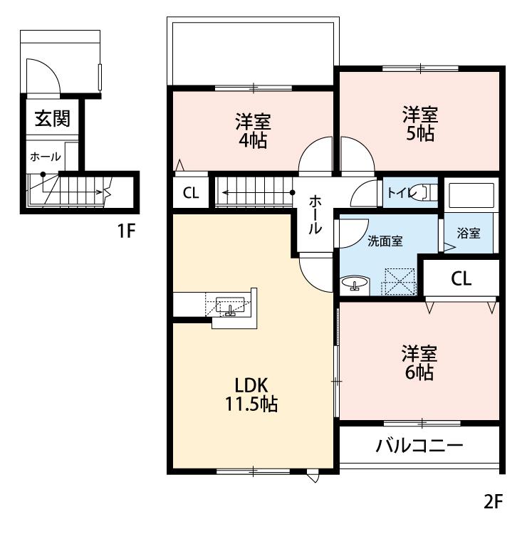 メゾンリベルテＢの間取り