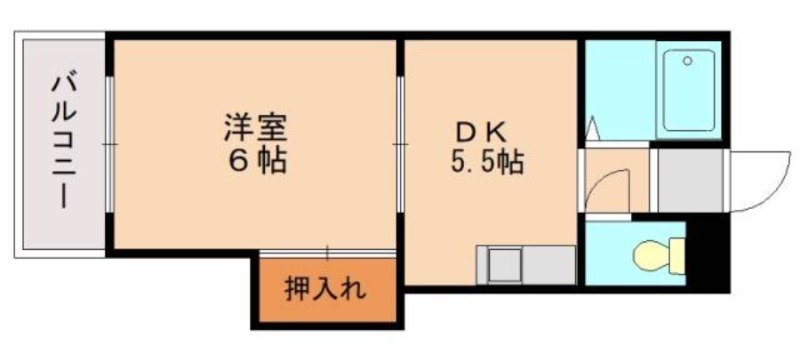 福岡市東区松崎のマンションの間取り