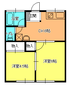 川角マンションAの間取り