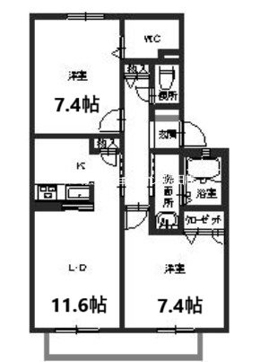 吹田市泉町のマンションの間取り