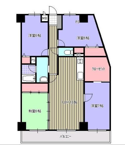 ジュウェル西下台の間取り