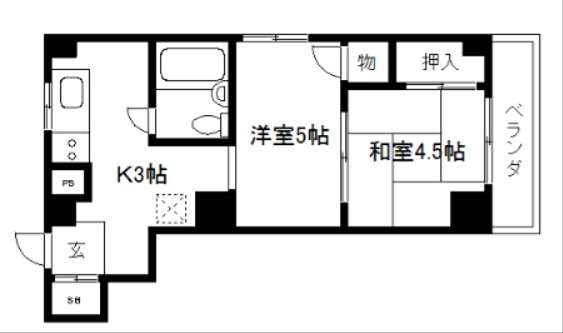 カーサ高辻の間取り