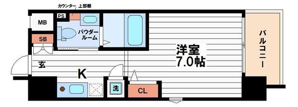 レオンコンフォート谷町六丁目の間取り