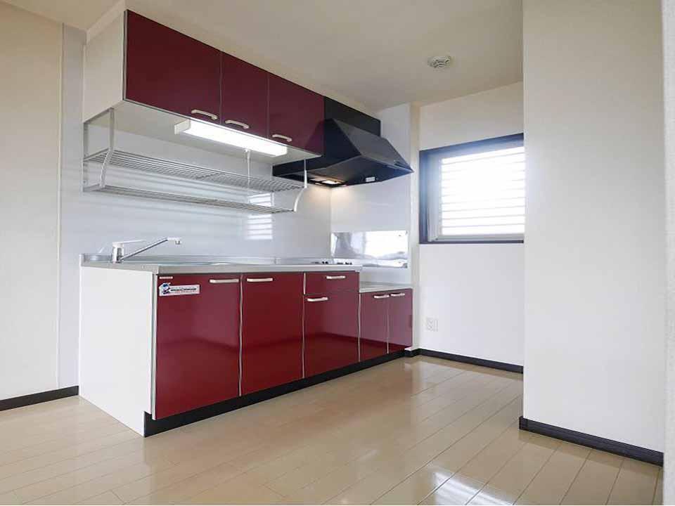 キッチン　お洒落な自然光が入る窓のあるキッチン！！