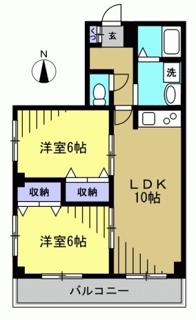 ミワマンションの間取り写真