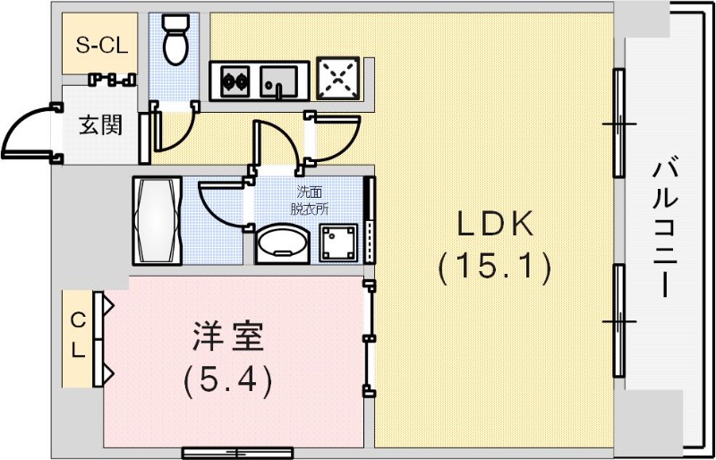 KDXレジデンス三宮の間取り写真