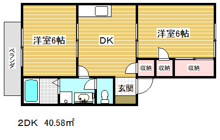 大倉山ハイツＢ棟の間取り