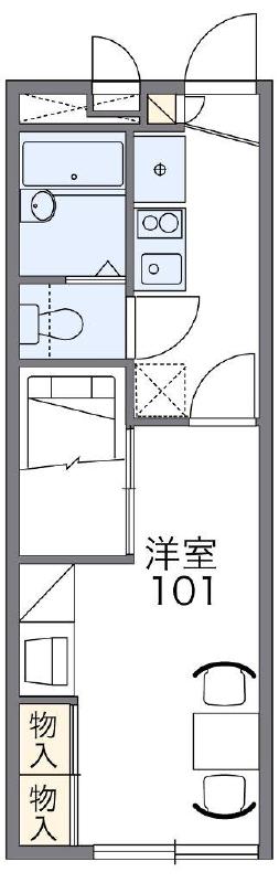 レオパレスノーブルイン関園の間取り