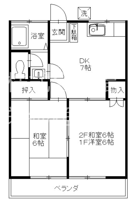 すずらんハイツの間取り