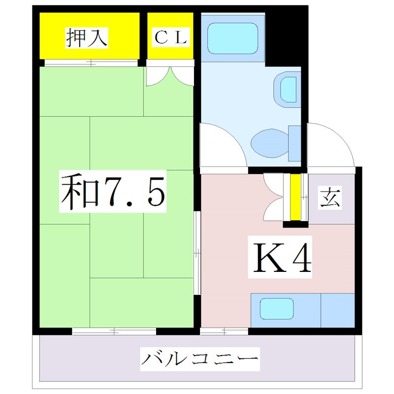 鹿児島市小松原のマンションの間取り