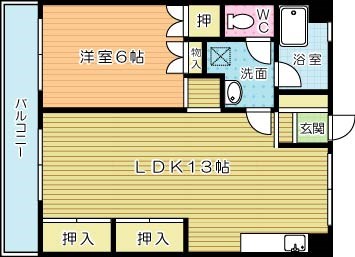 波多野ハイツの間取り