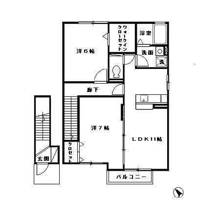 グローリア　B棟の間取り