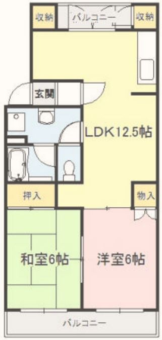 有馬持田マンションの間取り