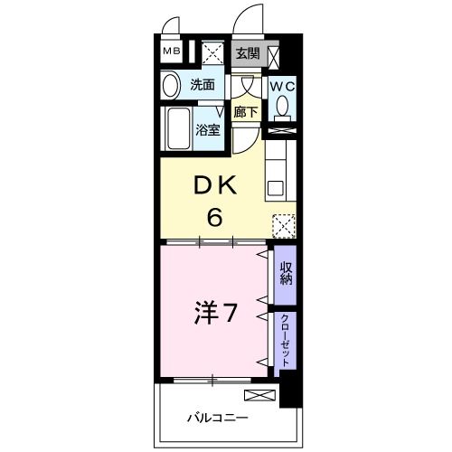 大野城市東大利のマンションの間取り