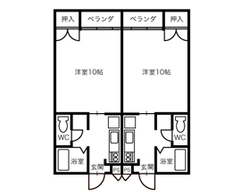 コーポトワイライトの間取り