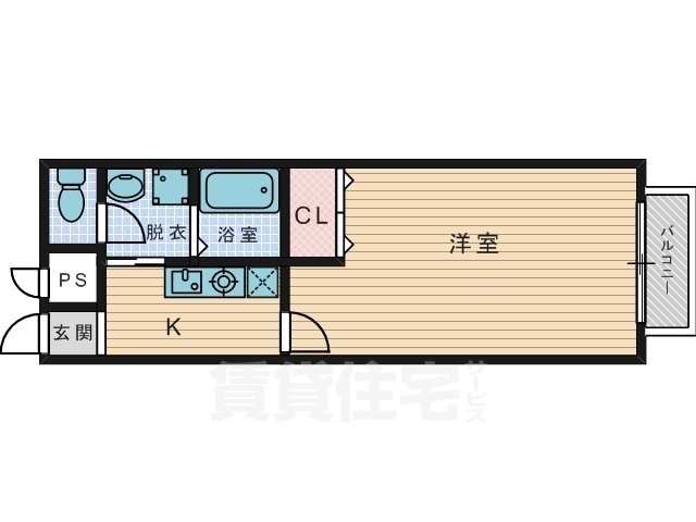 枚方市渚元町のアパートの間取り