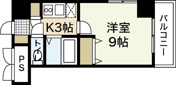 広島市中区幟町のマンションの間取り