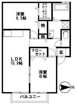 ボヌールNの間取り