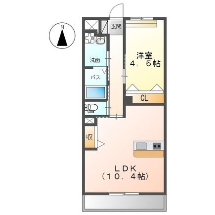 小牧市大字北外山のマンションの間取り